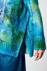 Liquid Art Sweater With Slits