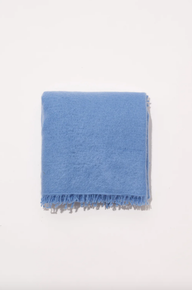 Cashmere Felted Stole in Moonshine Blue