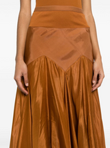 Lido Divine Silk Skirt in Clay