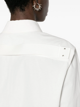 Cropped Cotton Button-Down Shirt