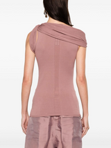 Twist Knitted Top in Dusty Pink