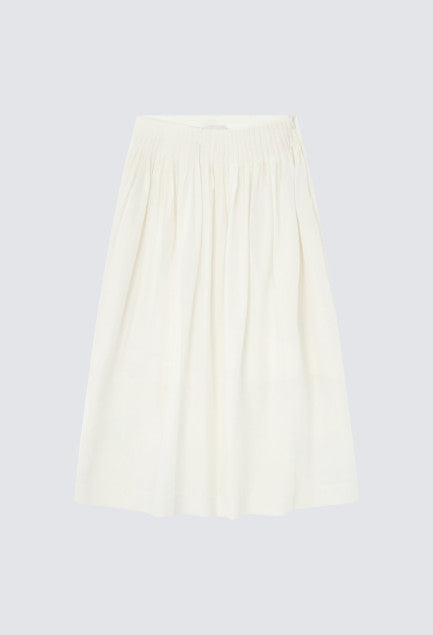 ARTEMIS Long cotton voile skirt in Ivory