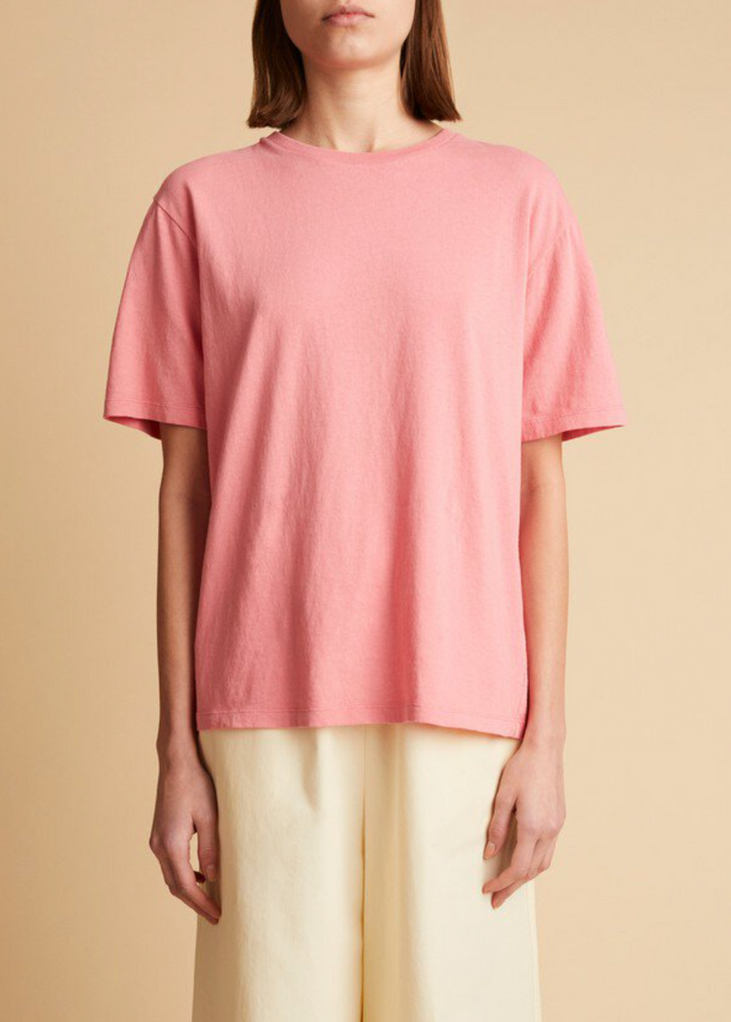 Khaite Mae T-shirt in Hot Pink