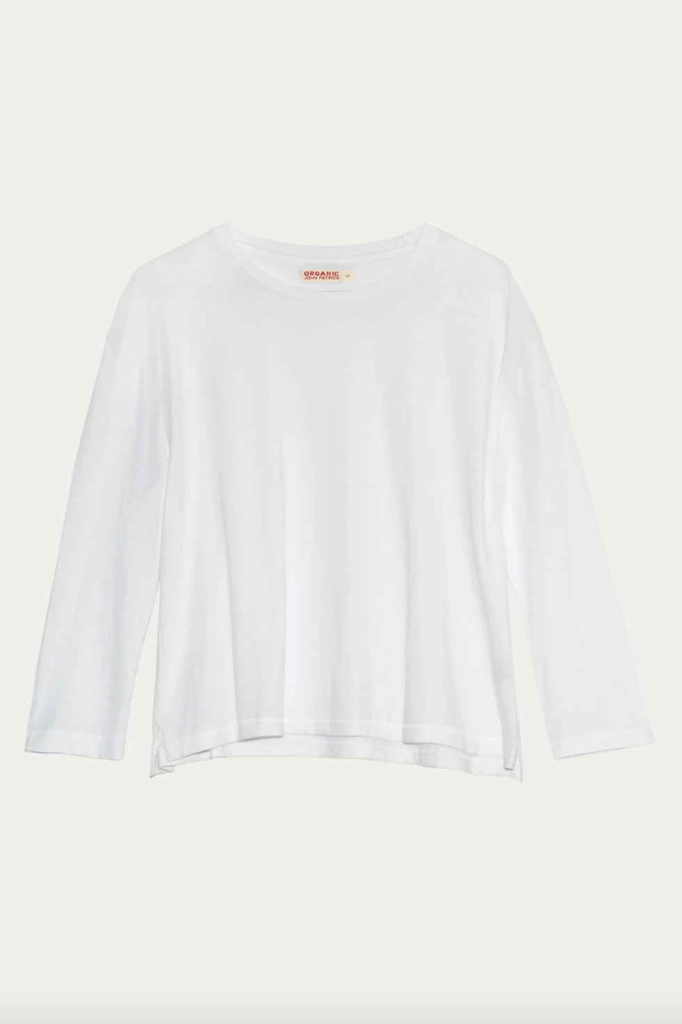 Organic Wide Cropped T-Shirt in White